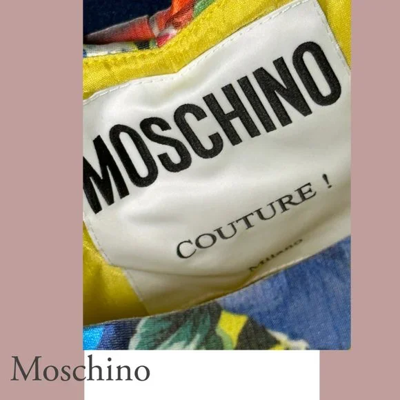 NEW! MOSCHINO COUTURE Rare 'Runway' Flower & Cone Dress, Sz 40 Italian (US 4) - Picture 4 of 11